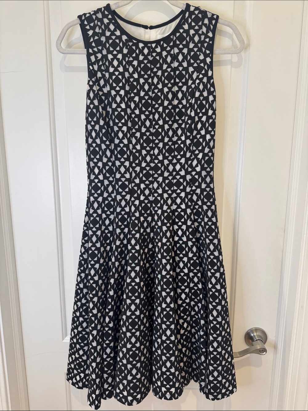 Calvin Klein Geometric Fit-and-Flare Dress